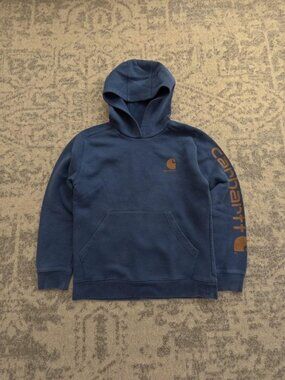 Carhartt Long Sleeve Graphic Dark Denim Sweatshirt Kids Size L/G/G (14-16)